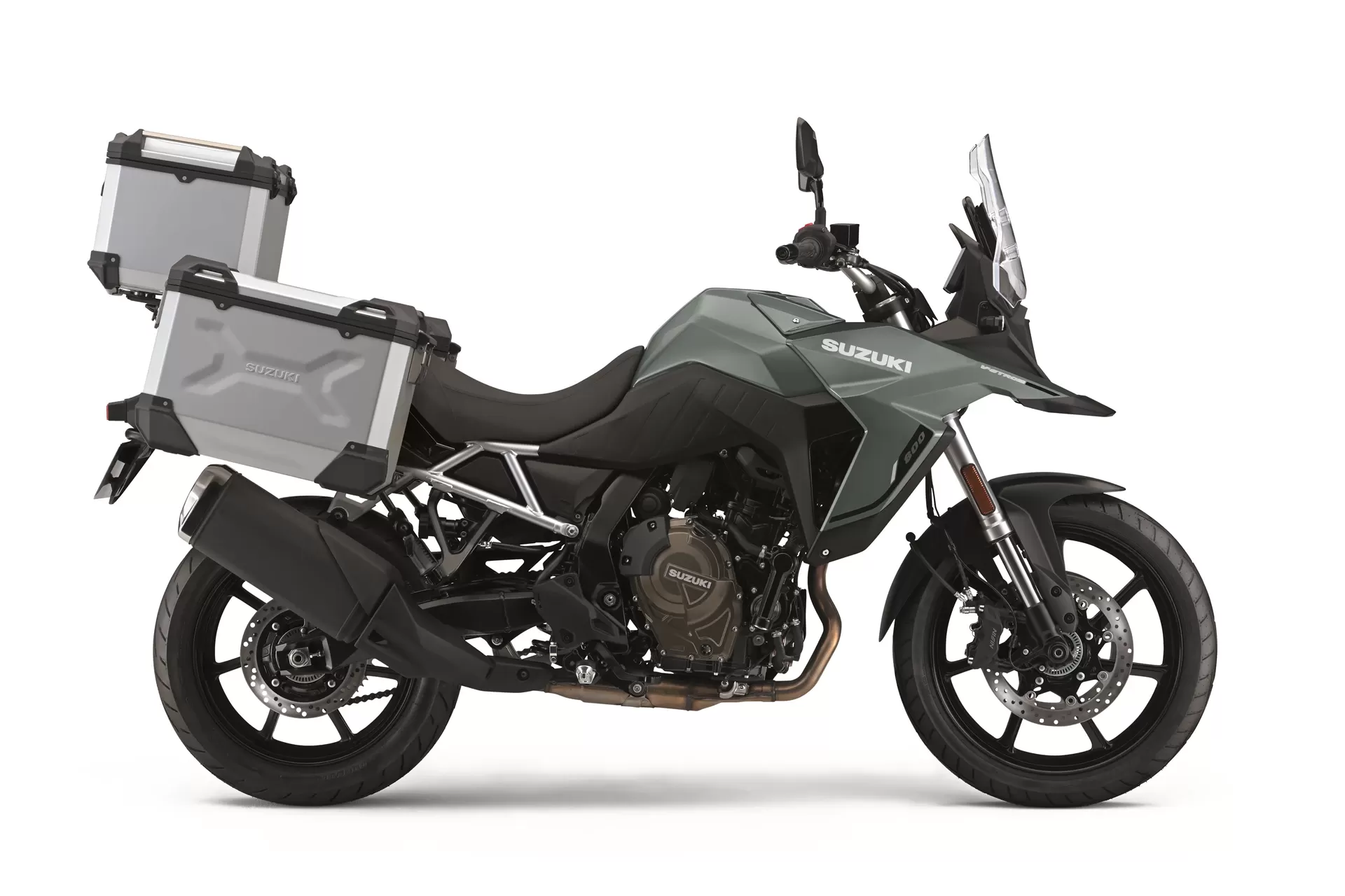 Suzuki V-Strom800RE Grey Version Side Profile Studio Static